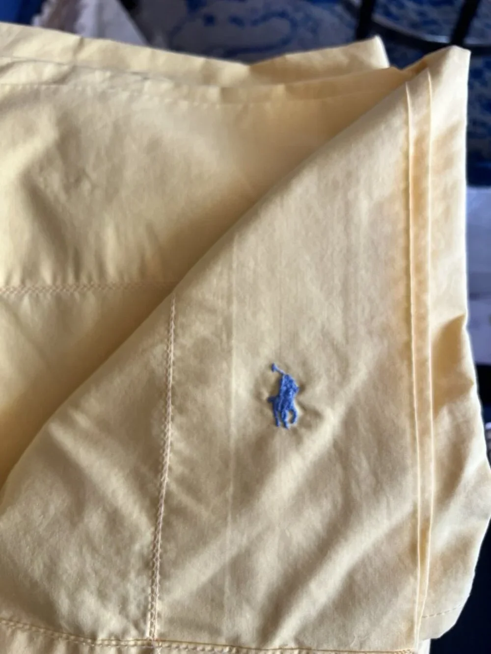 RALPH LAUREN Polo KING Sheet 3 Pc Set FLAT 2 Pillowcases Supima Cotton Yellow VT